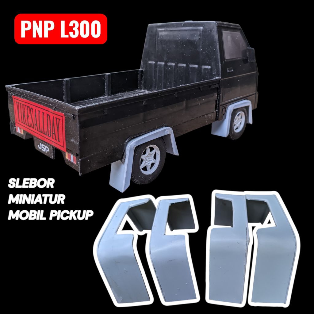 Spakbor / slebor miniatur mobil pickup L300 bahan pvc