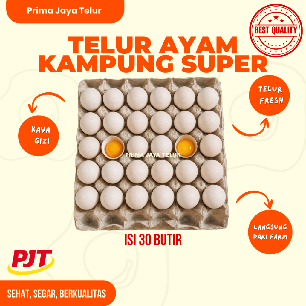 Telur Ayam Kampung Super Isi 30 Butir / Telur Ayam Kampung Super
