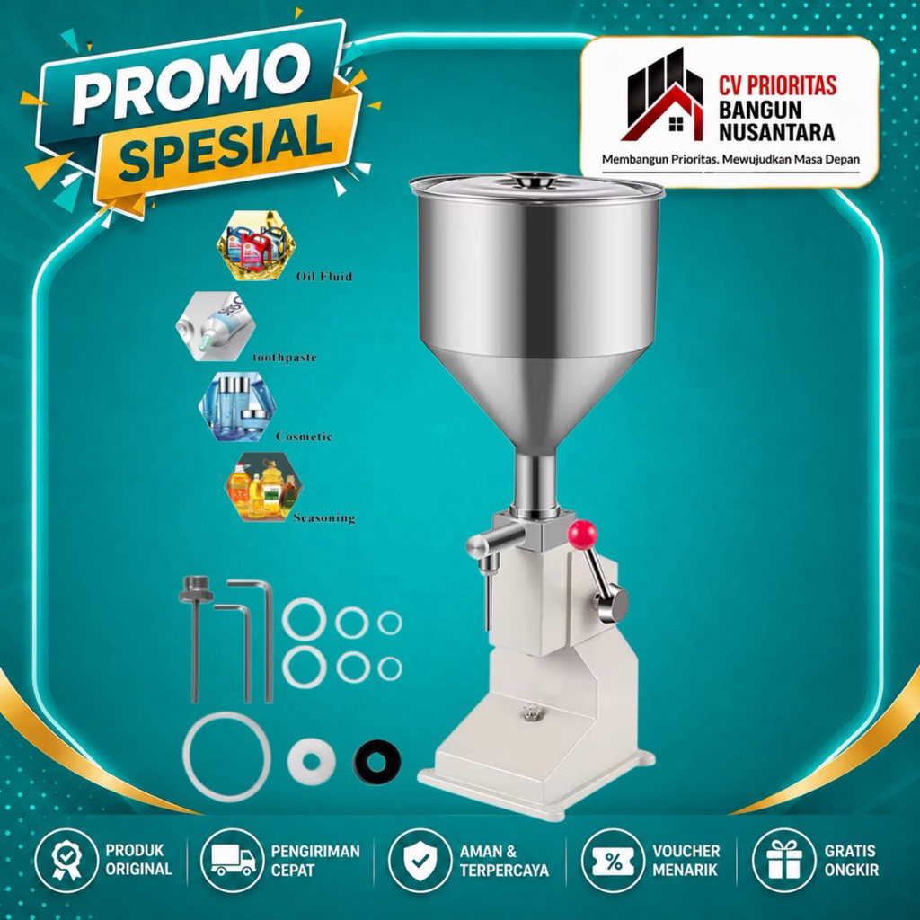 Mesin Filling Pasta Pneumatic / Mesin Pengisi Cairan A02 Heavypack