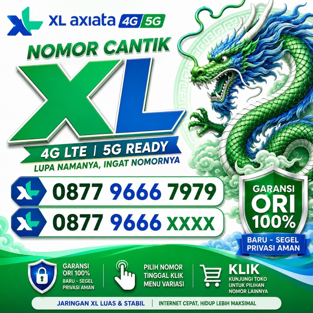 Kartu Perdana Nomor Cantik XL 4G Support 5G GRATIS Kuota 3GB
