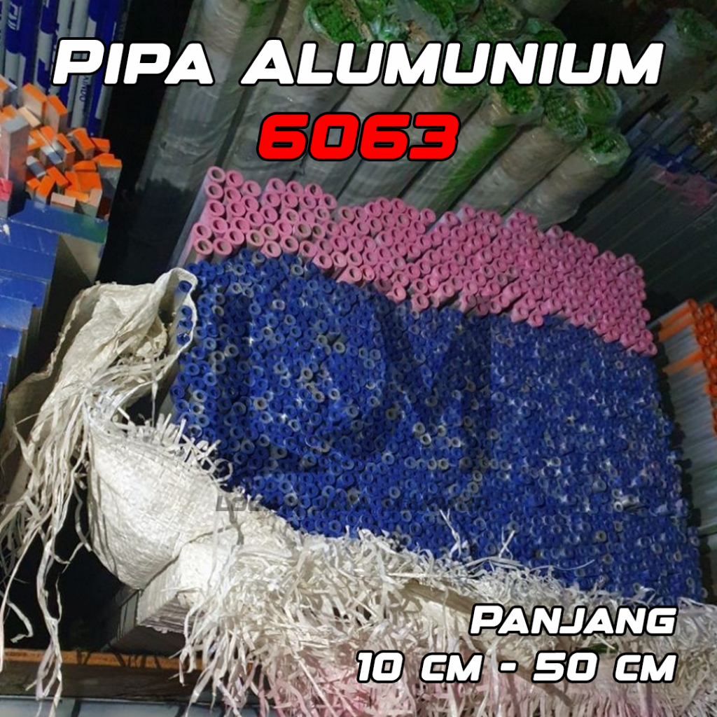 Pipa Alumunium / Aluminium 6063 OD 12 mm x ID 7 mm Tebal 2.5 mm Harga panjang per 10 cm • 15 cm • 20