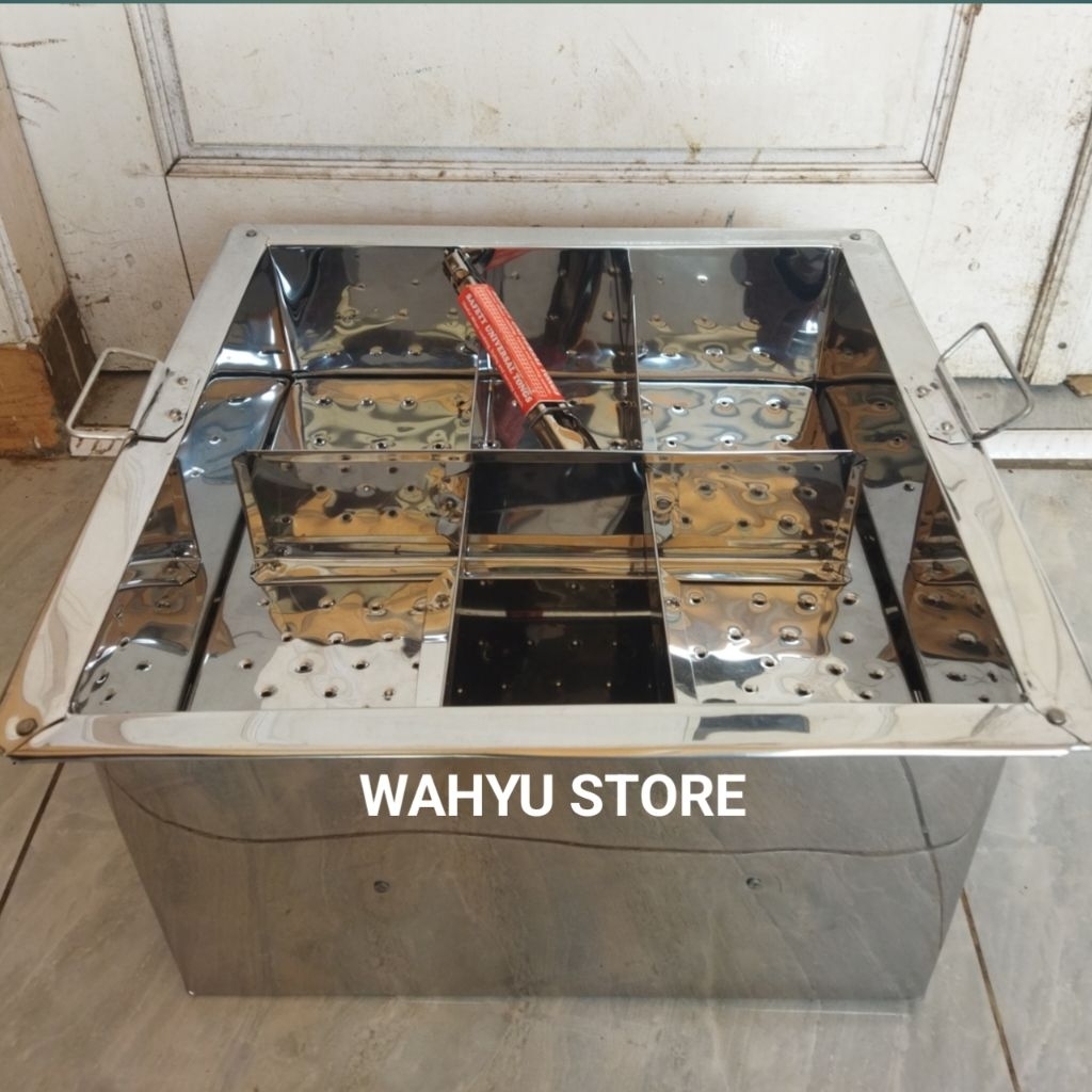 dandang bakso prasmanan sekat 5/panci pentol kotak stainless murah