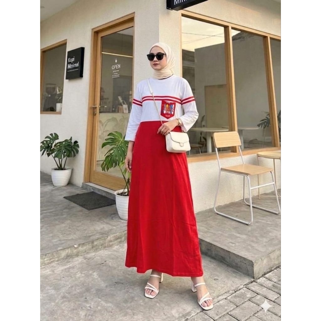 Dress Merah Putih, Midi Dress Merah Putih Midi Dress Merah Putih Panjang 130cm Indonesia Midi Meutia