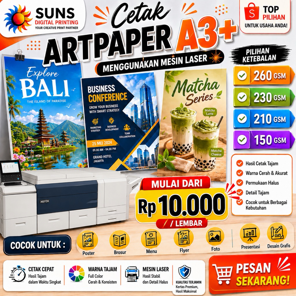Ramannnana Artpaper A3+ / Poster / Cetak Laser Bahan Artpaper / Cetak Poster / Cetak Laser A3+ Murah