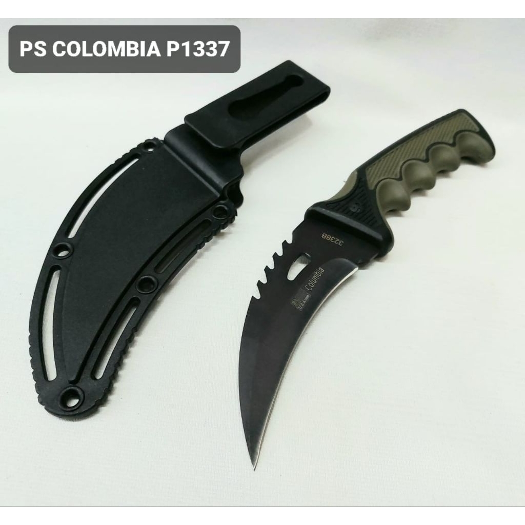 PISAU CAMPING COLUMBIA P1337 SURVIVAL KNIFE TACTICAL TOOLS