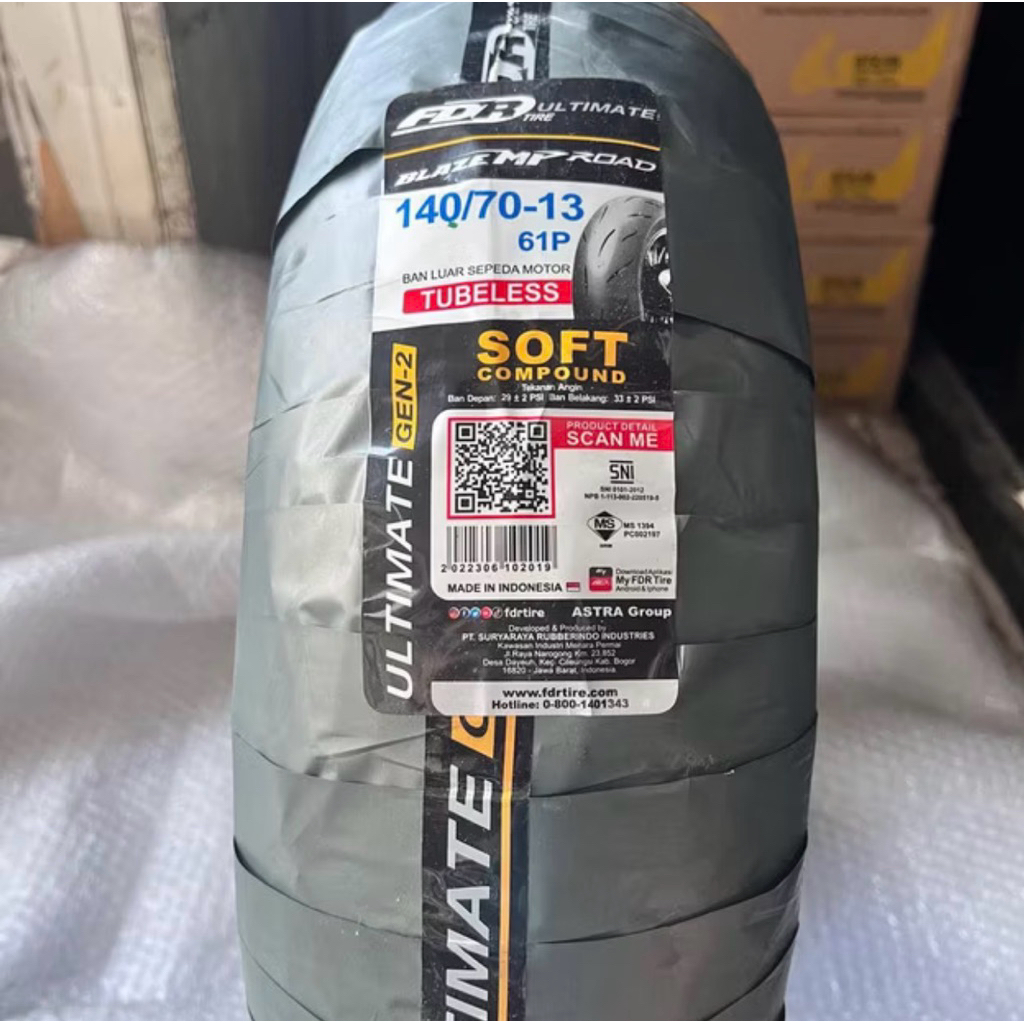 ban luar 140/70-13 fdr blaze tubeless
