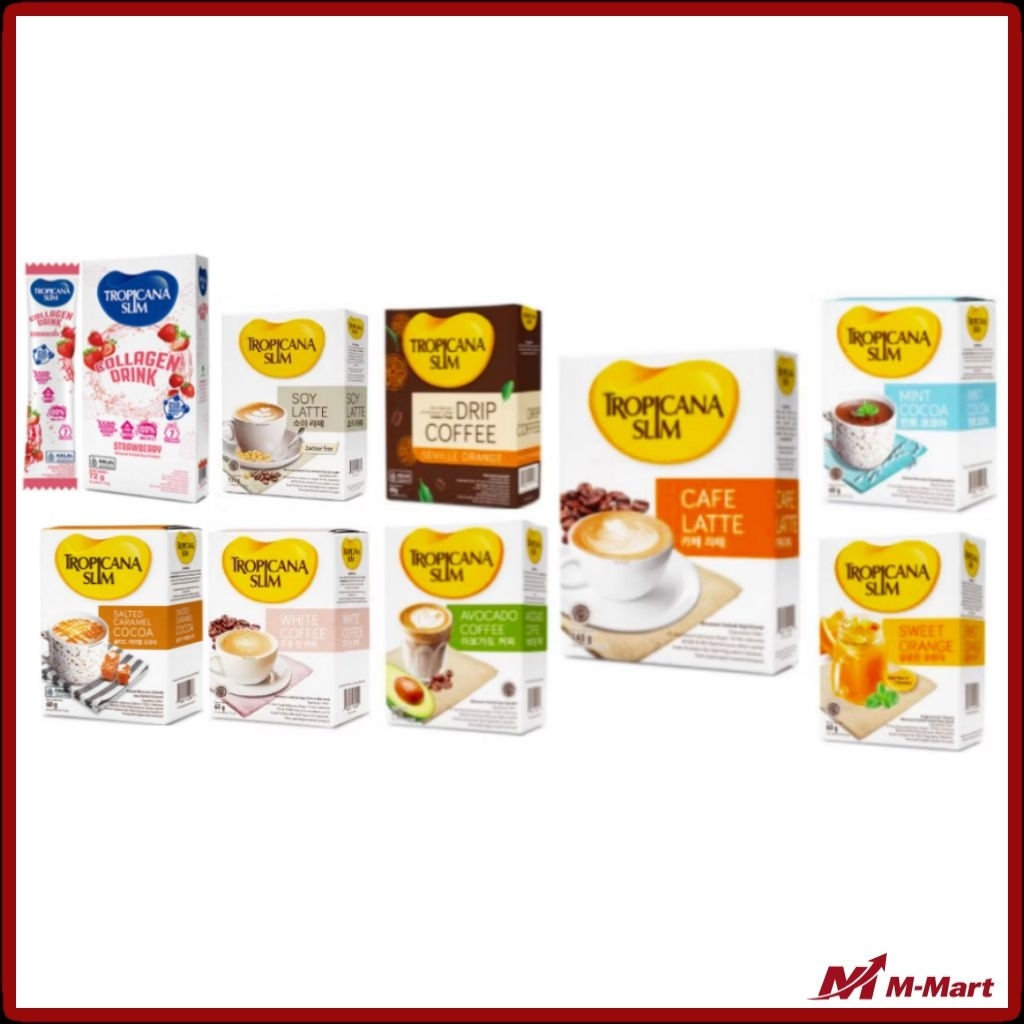 Tropicana Slim Minuman Bubuk Kopi, Collagen, Cokelat & Jeruk