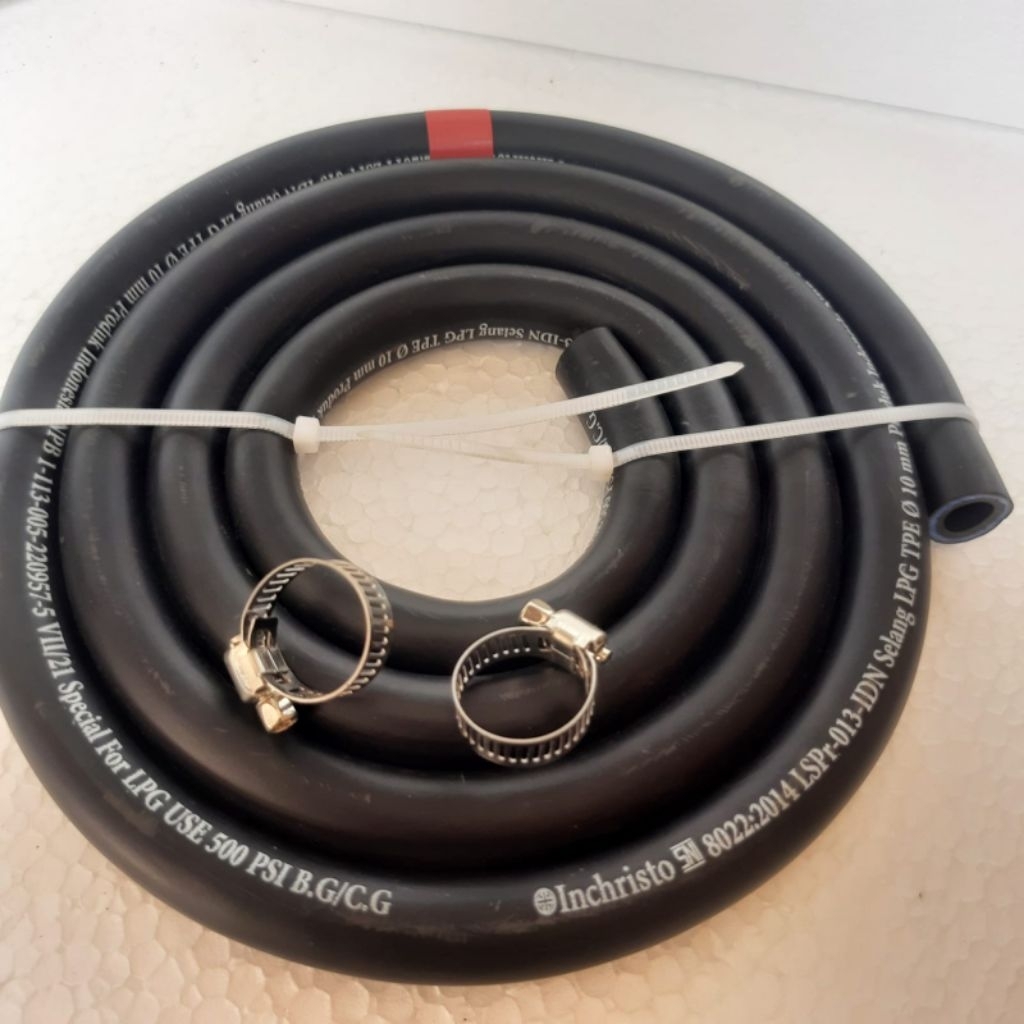 Selang kompor gas 500 psi - Selang gas lpg Asli 500 psi  -Selang  Elpiji 3 lapis 500 psi