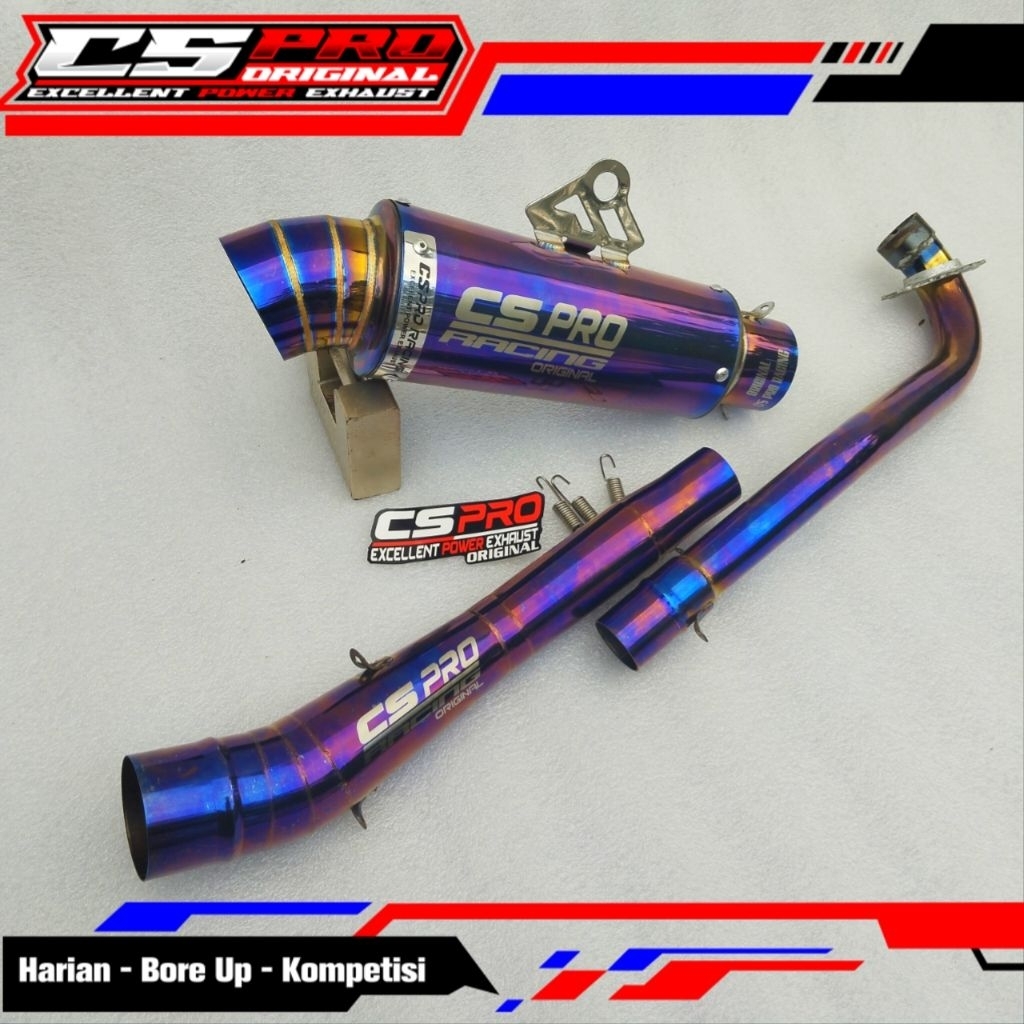 Knalpot original Cs Pro racing untuk motor bebek Jupiter z Jupiter z1 Jupiter mx 135 vega r/zr supra