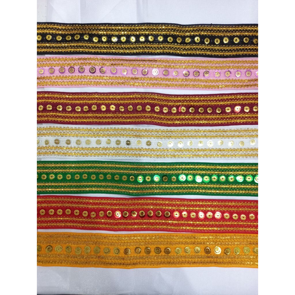 [METERAN] Renda nagin 2 small lebar 4 cm/renda india warna/renda kain/renda payet