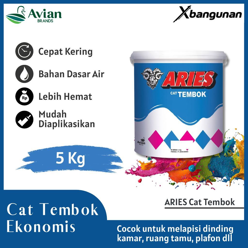 AVIAN Cat Tembok ARIES SEMUA WARNA ADA