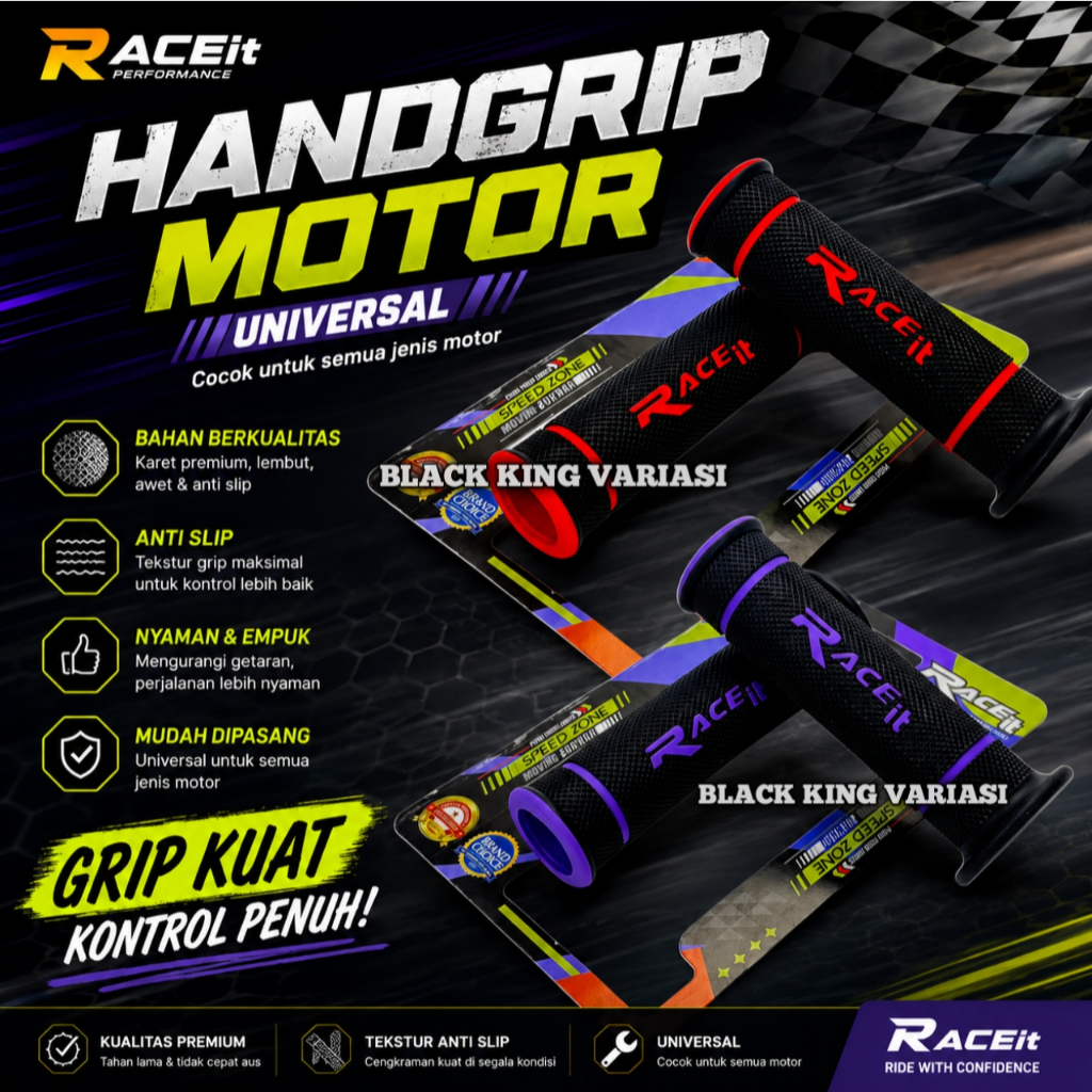 Handgrip Motor Grip Motor Karet Universal Sarung Gas Karet Stang Motor Handfat Motor Grip Stang Moto