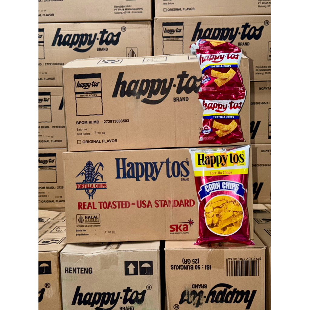 HAPPY TOS MERAH 140 gr & HAPPY TOS MERAH 25 gr ( eceran 2000 ) TERMURAH /1DUS