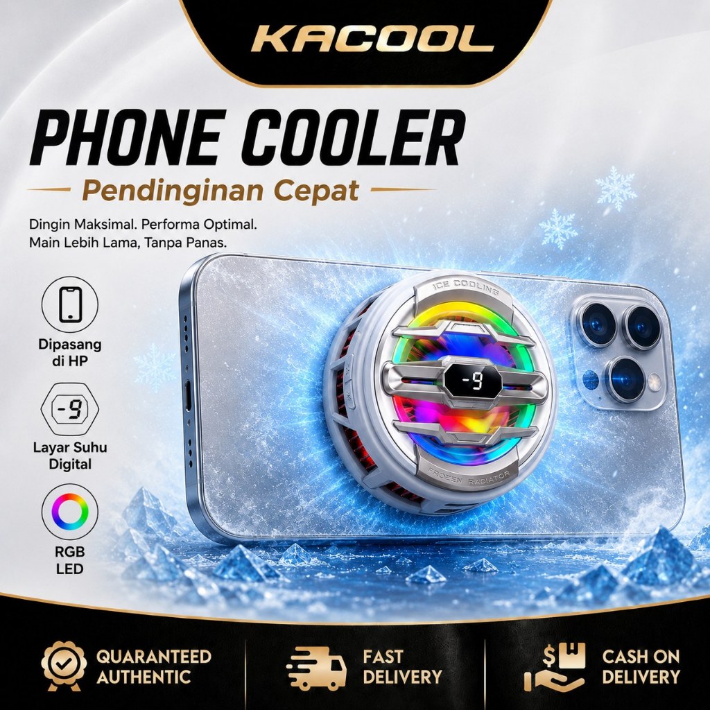 kacool Pendingin gaming, pendingin ponsel  hp Gamepad Gaming Cooler Pendingin Handphone Fan Holder