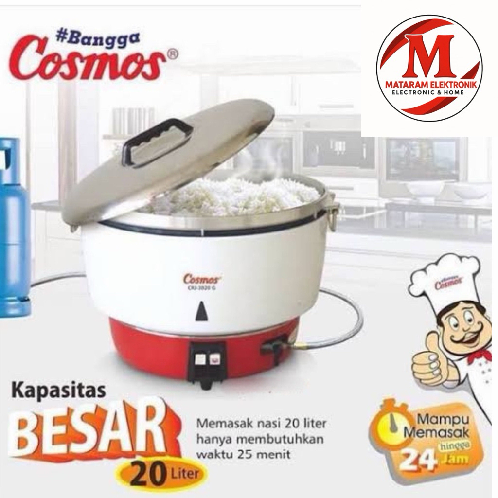 COSMOS CRJ 3020 G / GAS RICE COOKER 20 LITER / PENANAK NASI / CRJ3020G