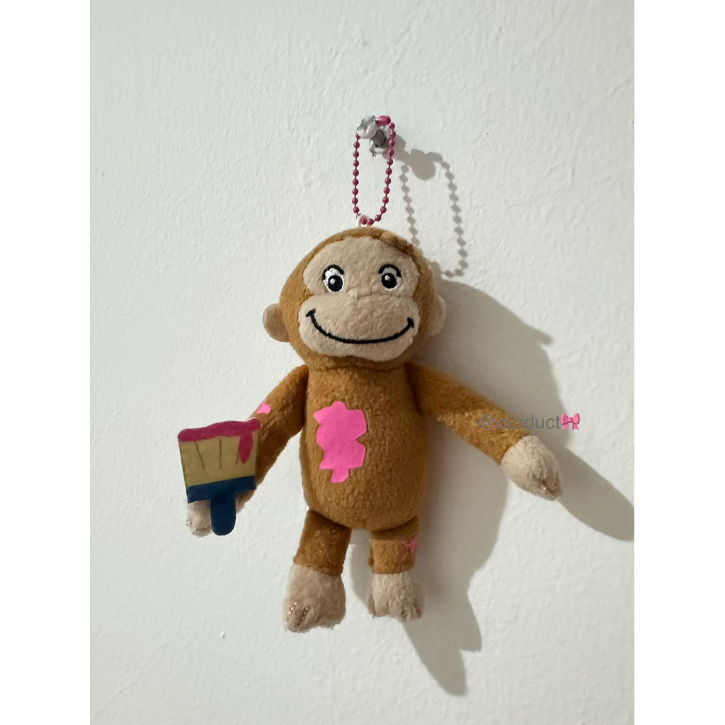 sega curious george paint playing ganci keychain