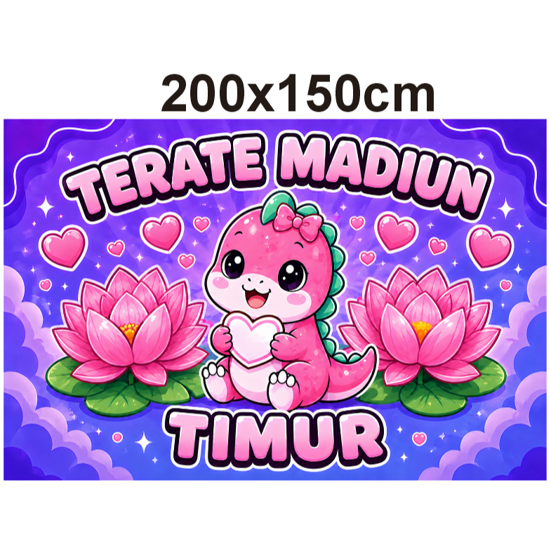 bendera SH Terate 200x150cm bisa custom tulisan