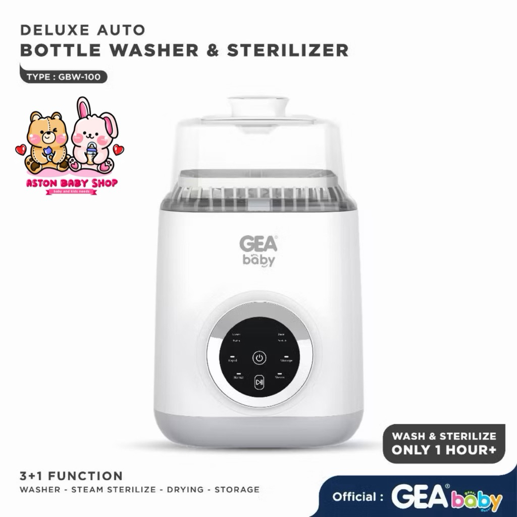 Gea Deluxe Auto Bottle Washer & Sterilizer GBW-100 - Gea Baby GBW 100 Alat Pencuci Botol Susu Bayi O