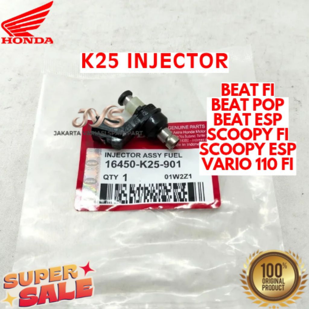 INJECTOR KODE K25, INJECTOR BEAT FI, INJECTOR BEAT POP, INJECTOR BEAT ESP, INJECTOR SCOOPY FI, INJEC