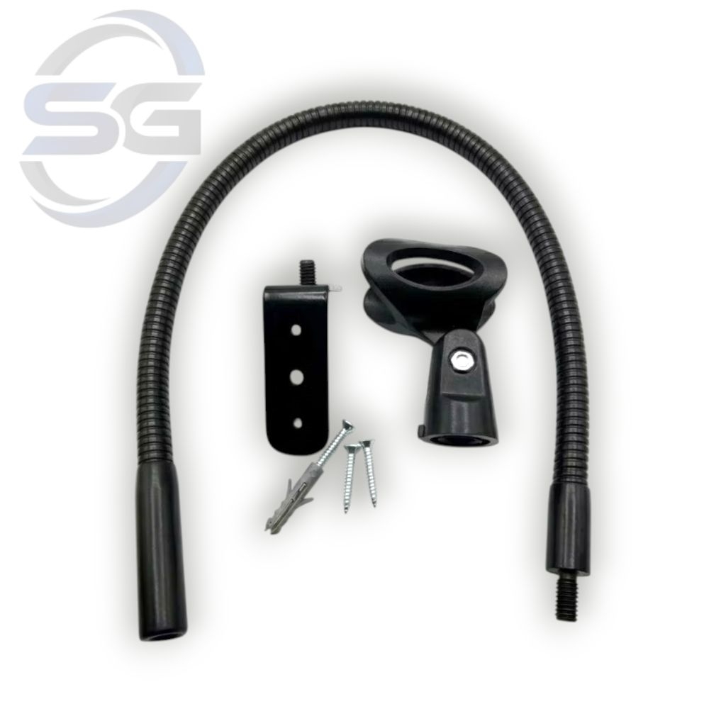 Stand Mic Dinding Elegan Murah Praktis Panjang 40cm Tinggal Pasang Sudah Dilengkapi Holder Mic,Skrup