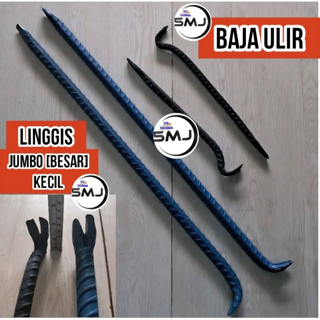 Lingis Toge Linggis Jumbo 22mm Linggis Besar Linggis 16mm Penyabut Paku Lingis Besi Ulir Kubut Paku