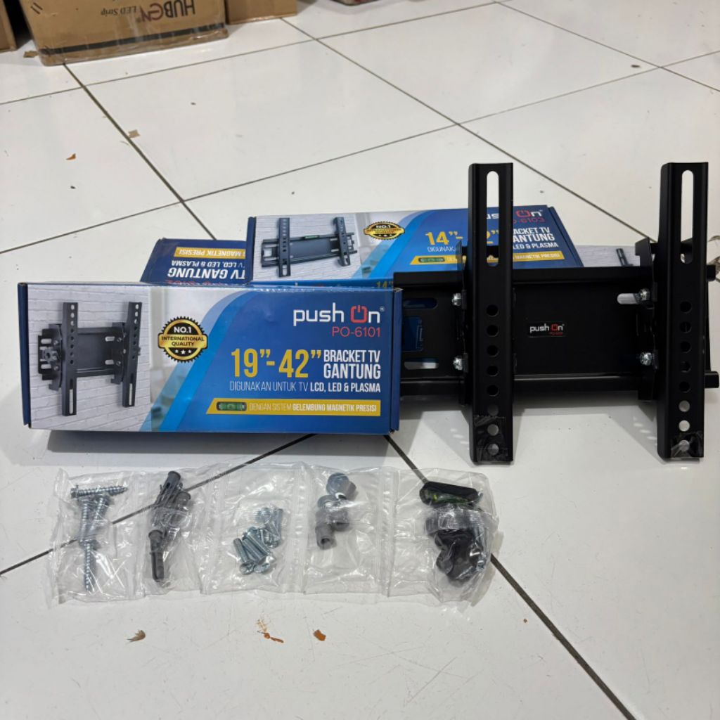 Breket Tv  Bracket Tv Gantung Digunakan Untuk tv Lcd, Led, &Plasma Push On 19"-42"Inch Model Fleksib