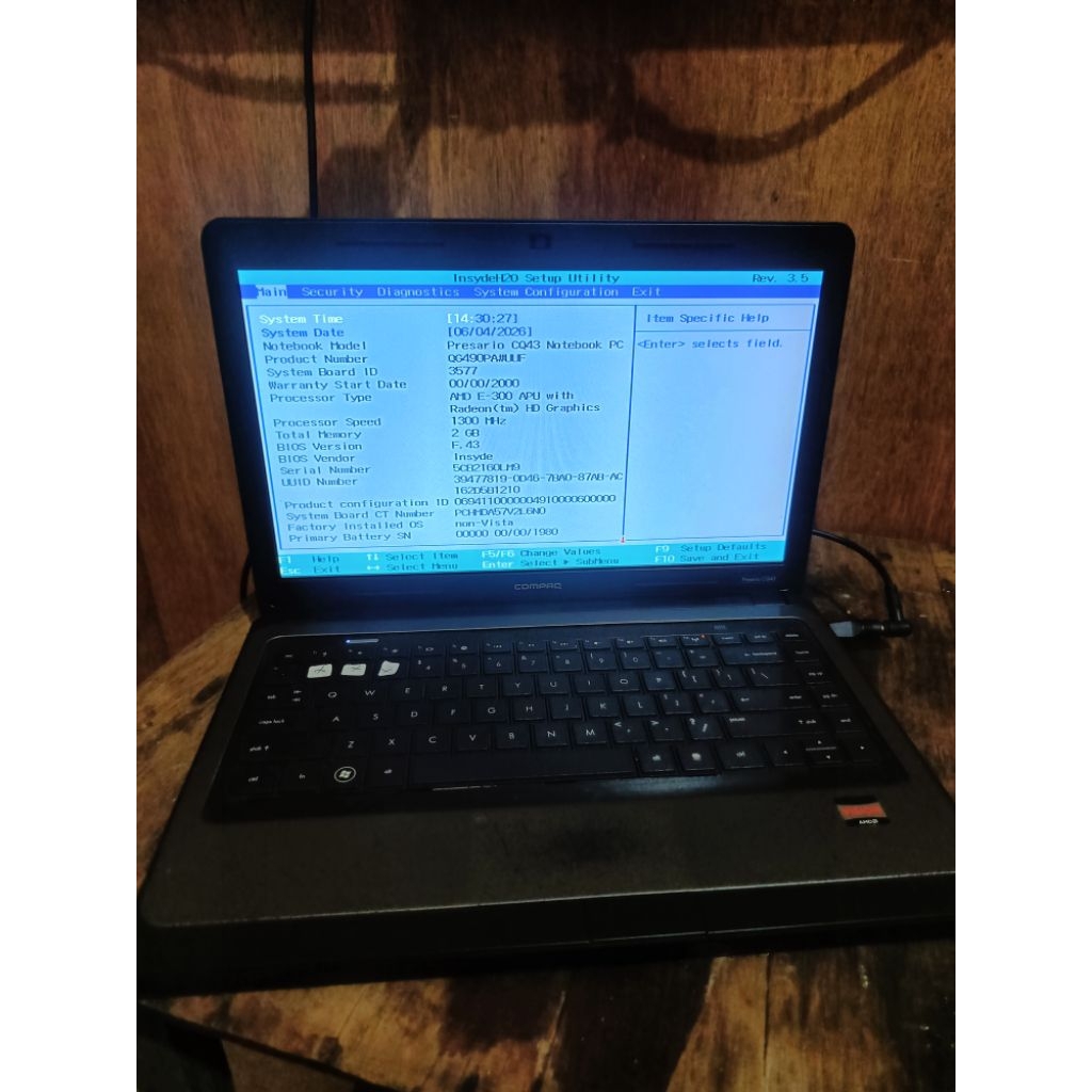 laptop Compaq CQ43