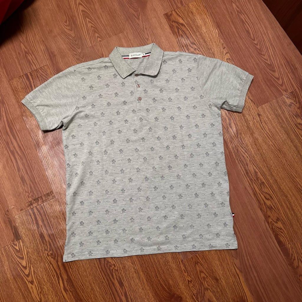 MONCLER POLO SHIRT FULL PRINT