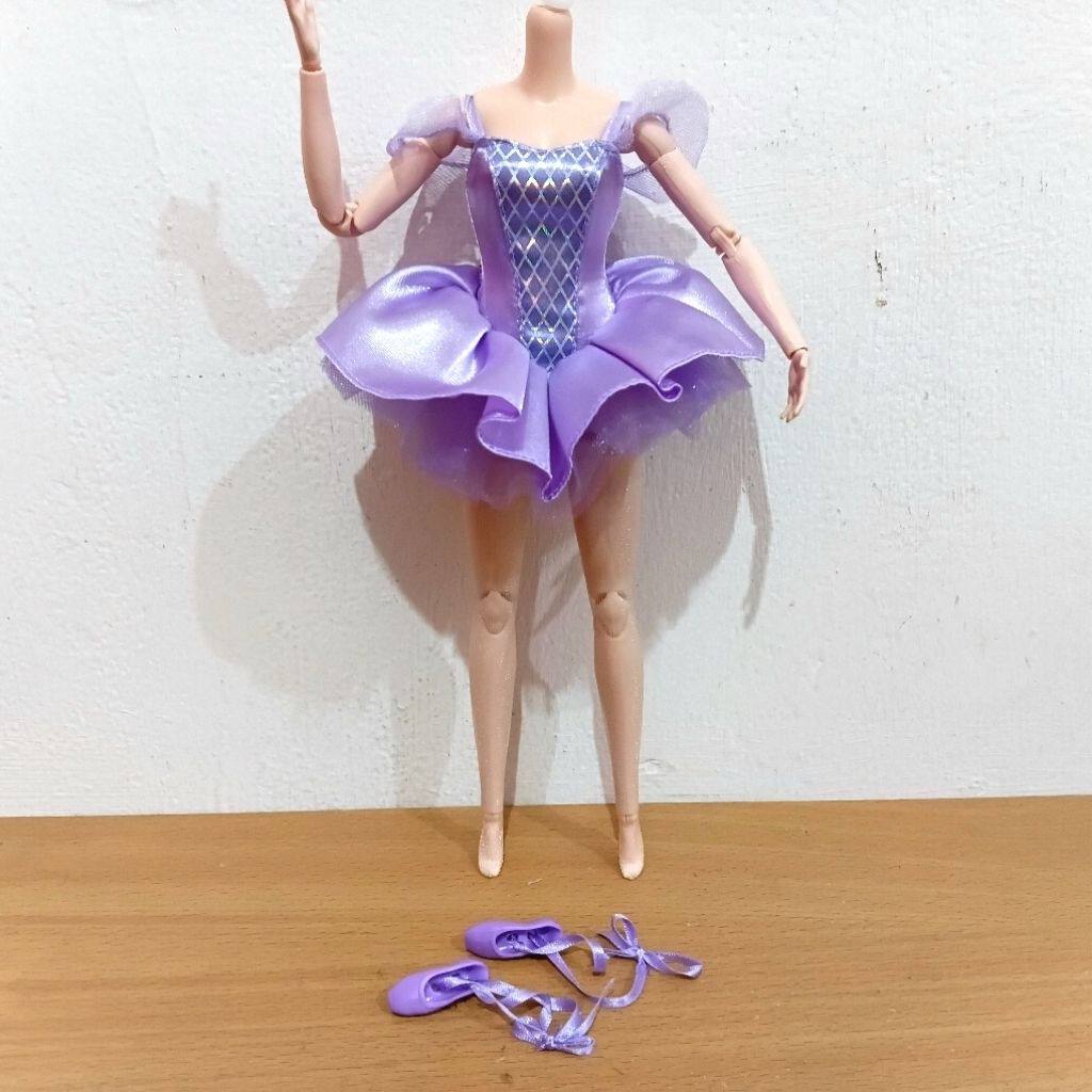 Dress Barbie Ballet Wishes Purple Baju Outfit Mattel Official Boneka Second Preloved Jadul Collector
