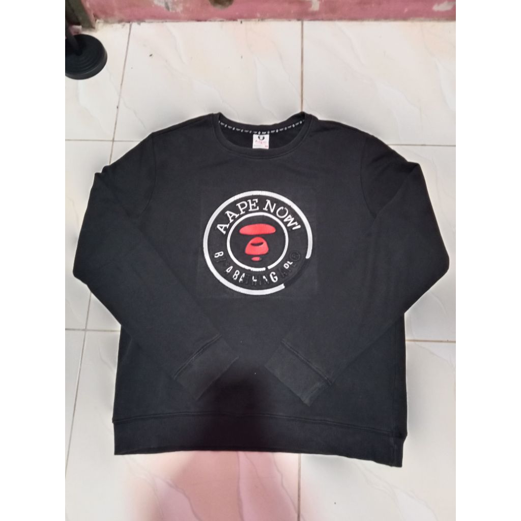 Crewneck Aape/Bape warna hitam size XL-XXL