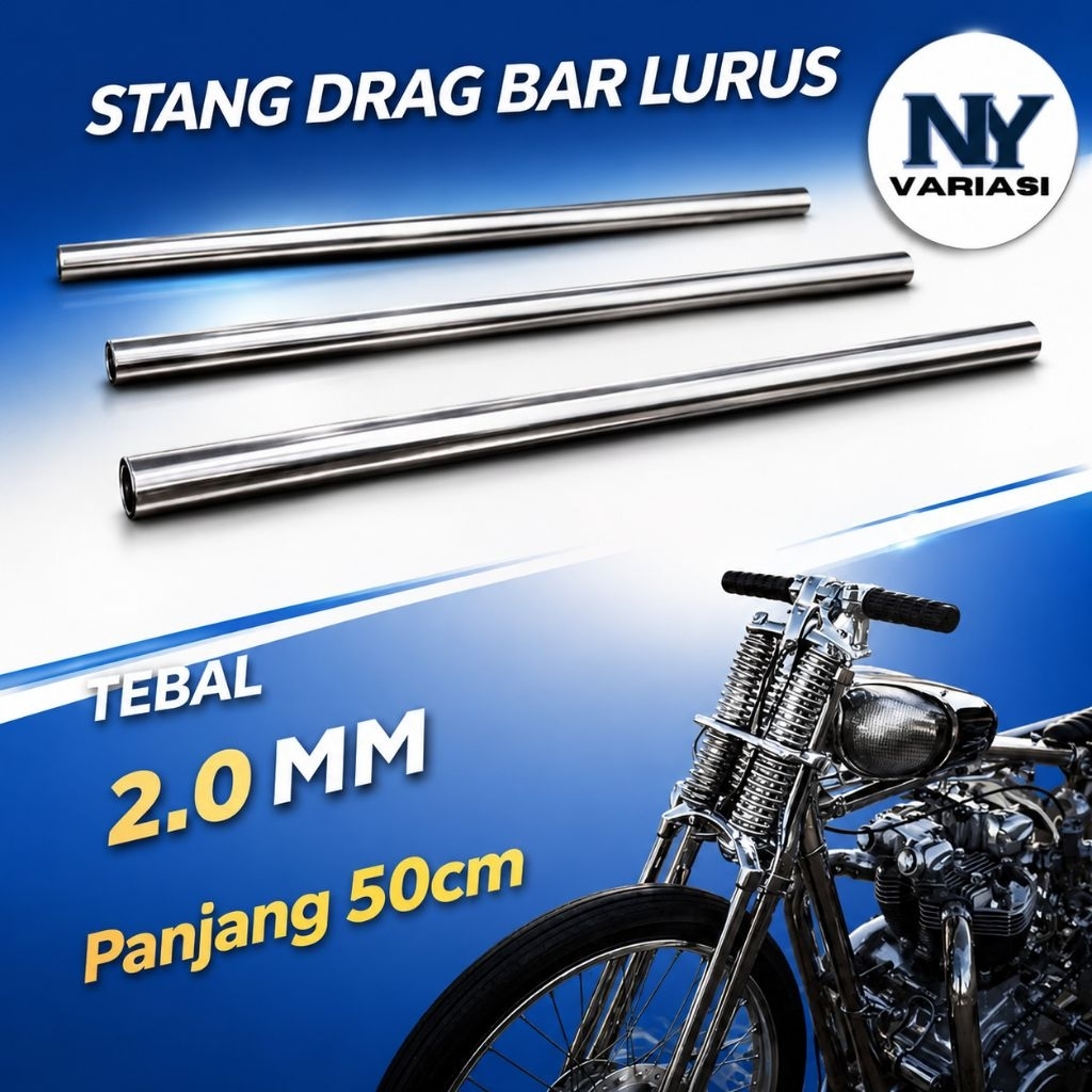 stang custom chopper bober drag bar lurus