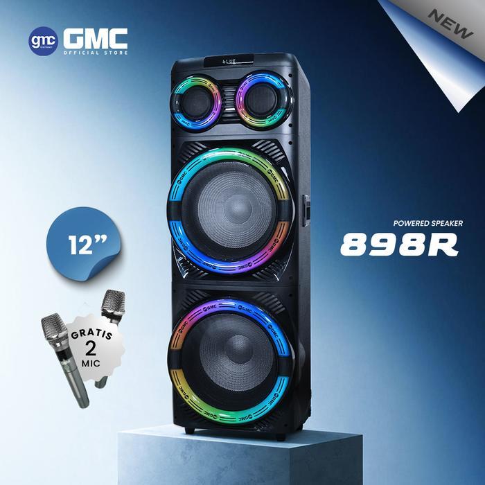 Speaker GMC 12 inch 898R 400W + 2 Mic Wireless