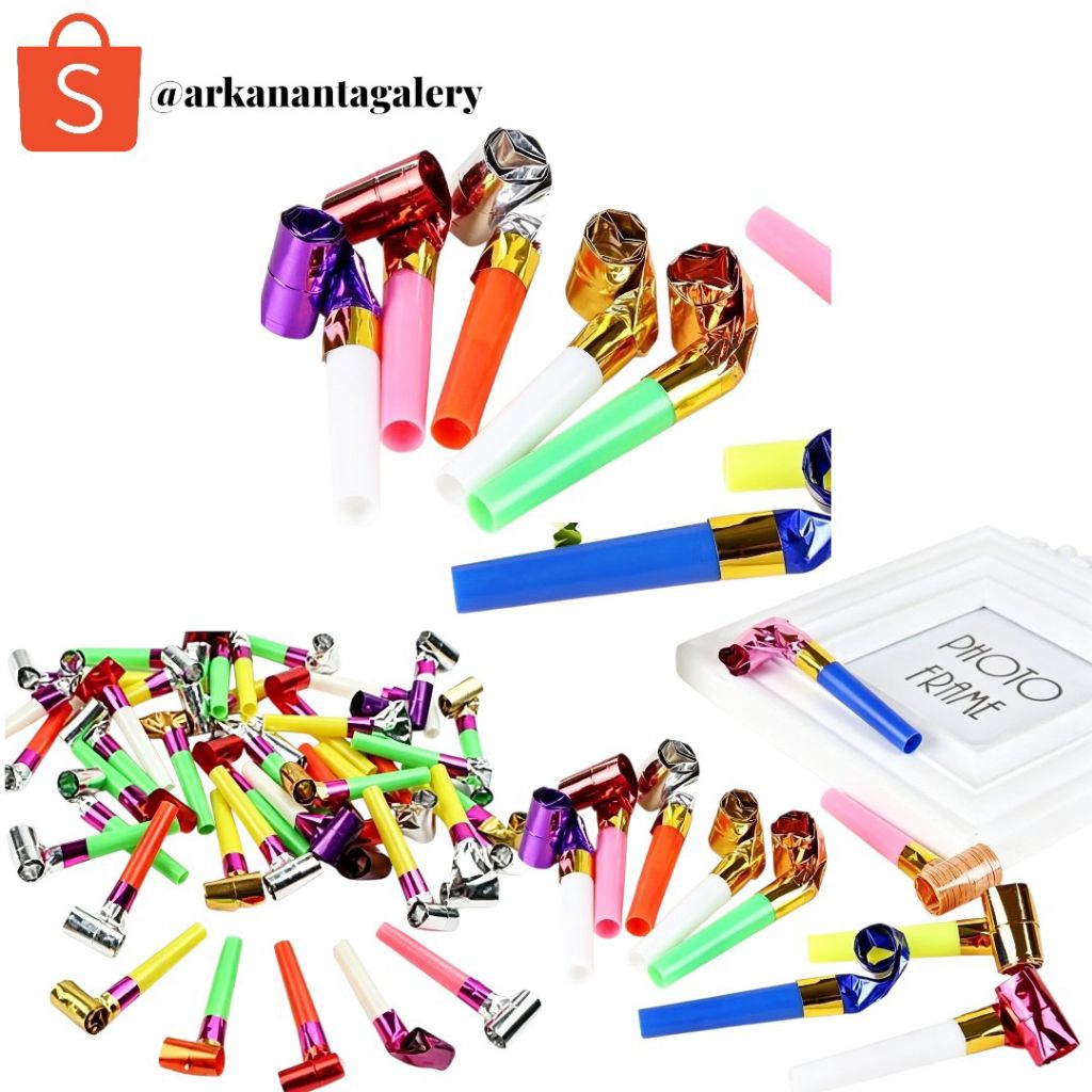 10pcs Peluit Pesta / Suit Lidah / Peluit Kertas
