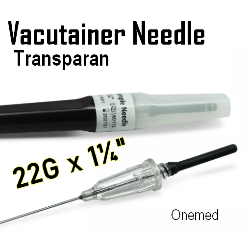 Vacu Needle / Vacutainer Needle / Needle Flashback / Jarum Vacuum Vacutainer 22G x 1¼" Onemed