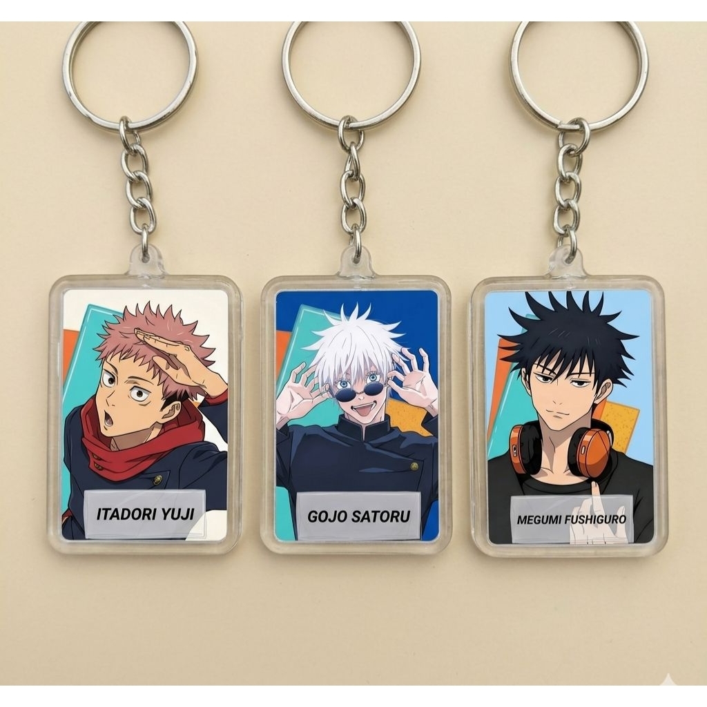 Ganci akrilik Anime JJK Photocard Edition-Yuji gojo megumi nobara sukuna yuta