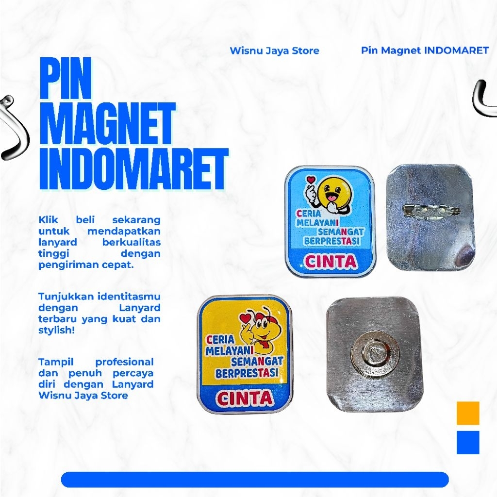Pin Bros Magnet Indomaret [BISA CUSTOM] | Pin Magnet Custom