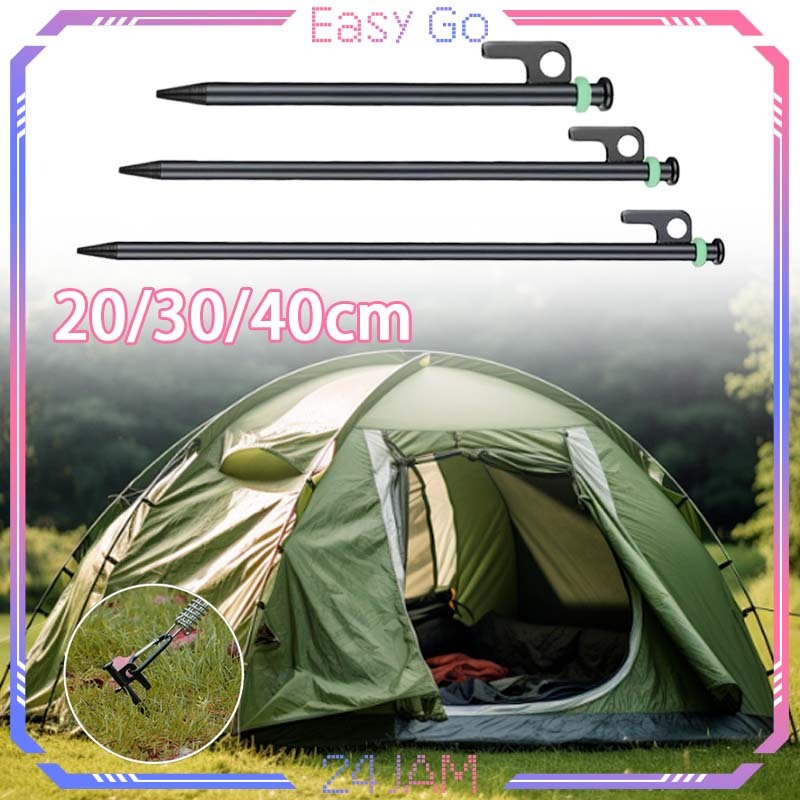 Isi 4pcs Pasak Tenda Outdoor Glow In Dark Patok Tenda Camping 20/30/40cm Paku Tenda Camping