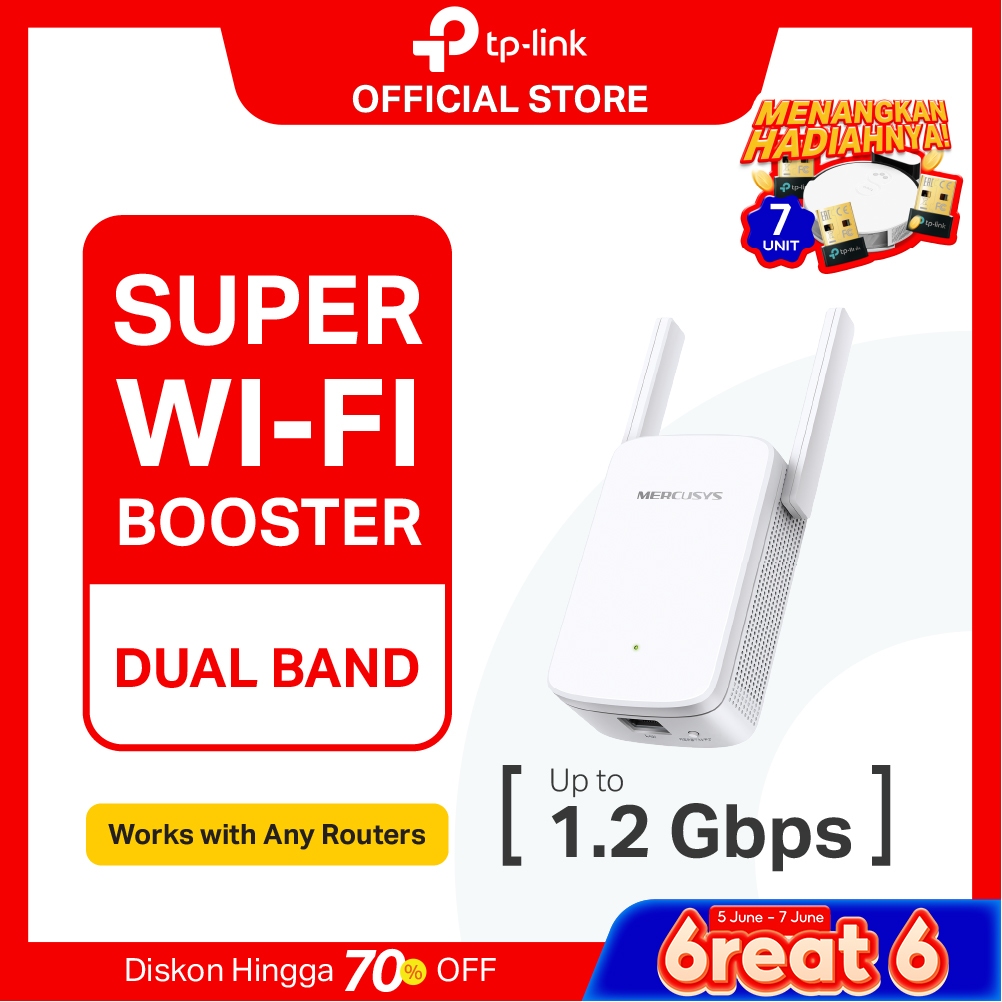 TP-Link | Mercusys ME30 | AC1200 WiFi Extender | Dual Band | Penguat Sinyal | Repeater | Access Poin