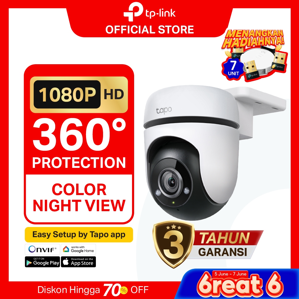 TP-Link Tapo C500 | 1080P Kamera CCTV Outdoor | PTZ IP WiFi Camera | 2MP HD | Waterproof | Video