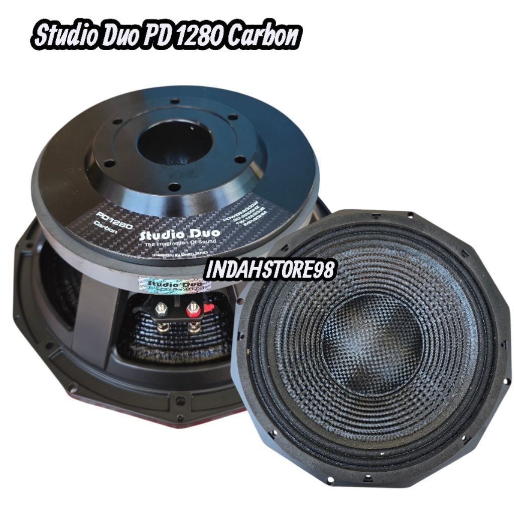 Speaker 12 inch Studio Duo PD 1280 Carbon  Paking Kayu Speaker Subwoofer 12inc PD 1280 PD-II Carbon