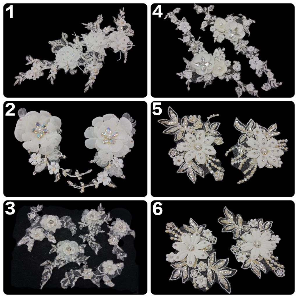 Hairpiece Lace / Bunga Korsase,Korsase Rambut ,Korsase Gaun, Aksesoris Rambut/Gaun