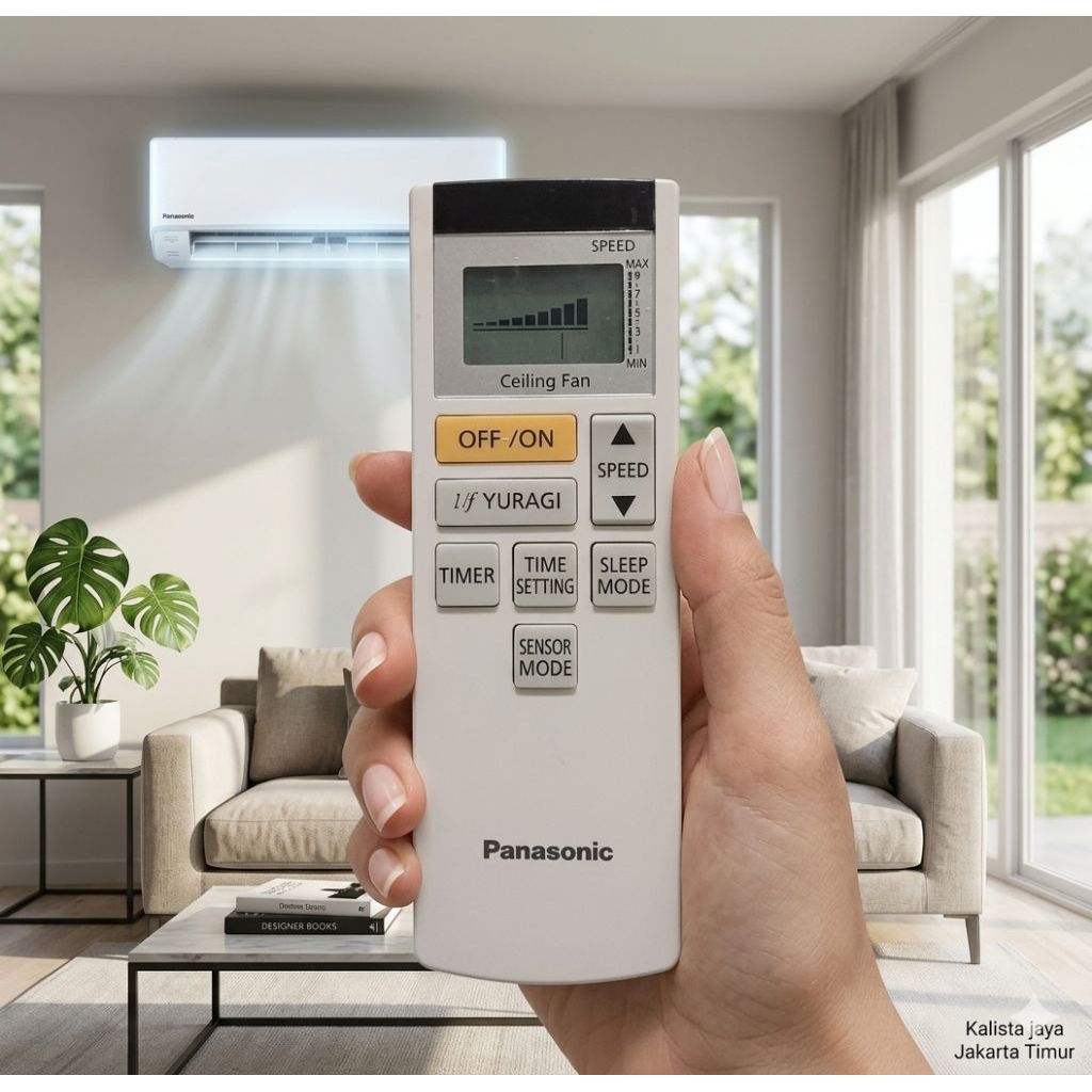 REMOTE REMOT AC PANASONI CEILING FAN YURAGI ORIGINAL ASLI