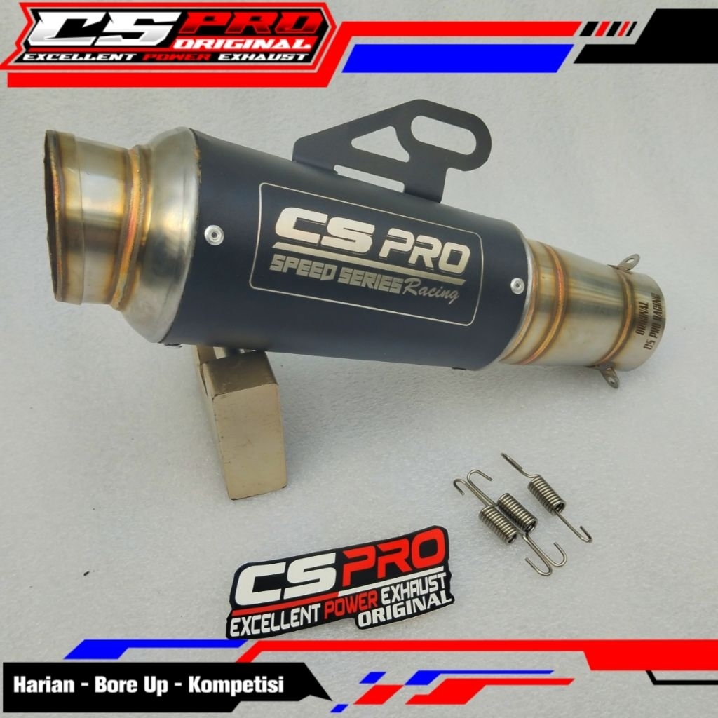 Knalpot original Cs Pro racing silincer only inlet 50mm type short new edition produk cs Pro racing 
