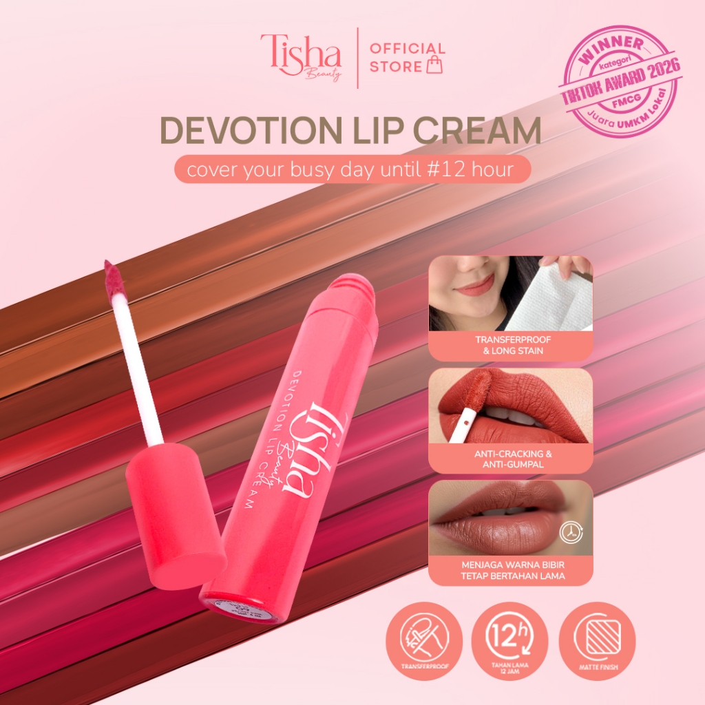 Tisha Beauty Devotion Lip Cream – Triple Active Moisturizer Matte 4ml