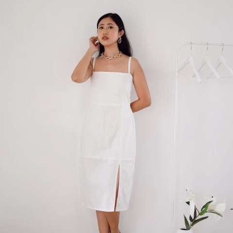 Fransisca Backless Dress Rayon/ Camisole Dress Terbaru / Dress Tanpa Lengan Big Size To XXXXL AF021