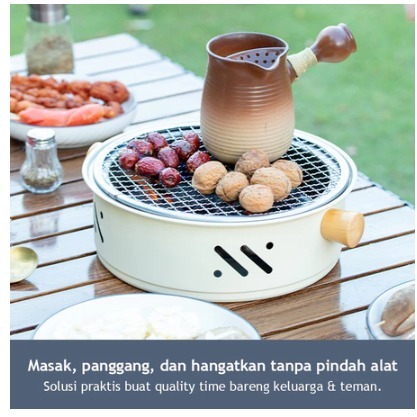 Alat Panggang BBQ Grill Bulat / BBQ Grill Arang Outdoor 30CM