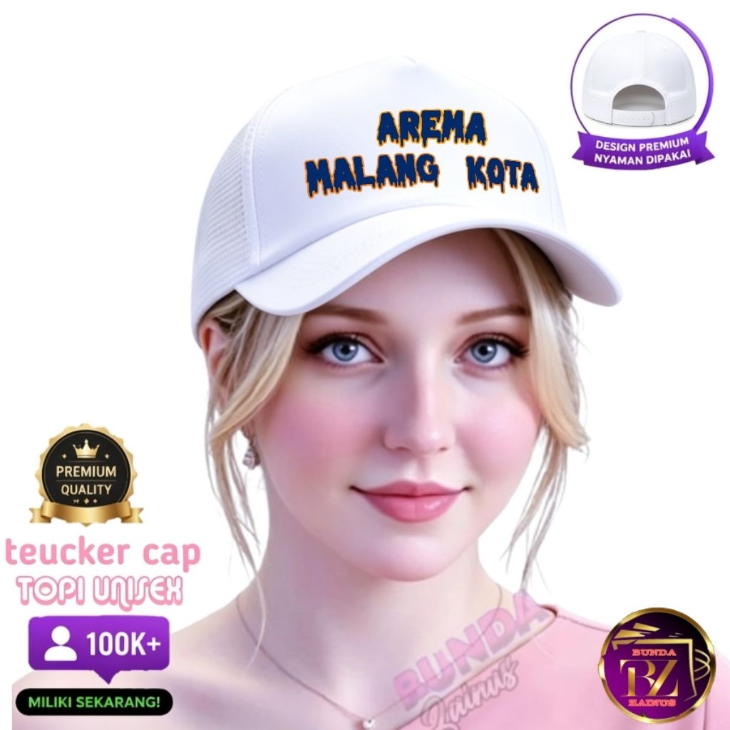 Topi Jaring Combinasi AREMA MALANG LOTA Trucker Cap Topi Pria Wanita Termurah Kualitas Premium