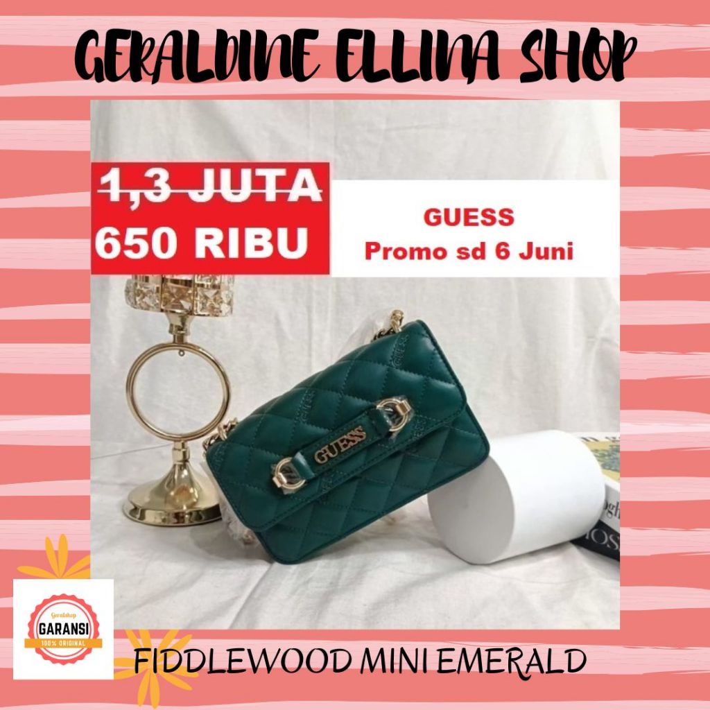 Tas Guess wanita sling bag ORIGINAL 100% sale FIDDLEWOOD MINI