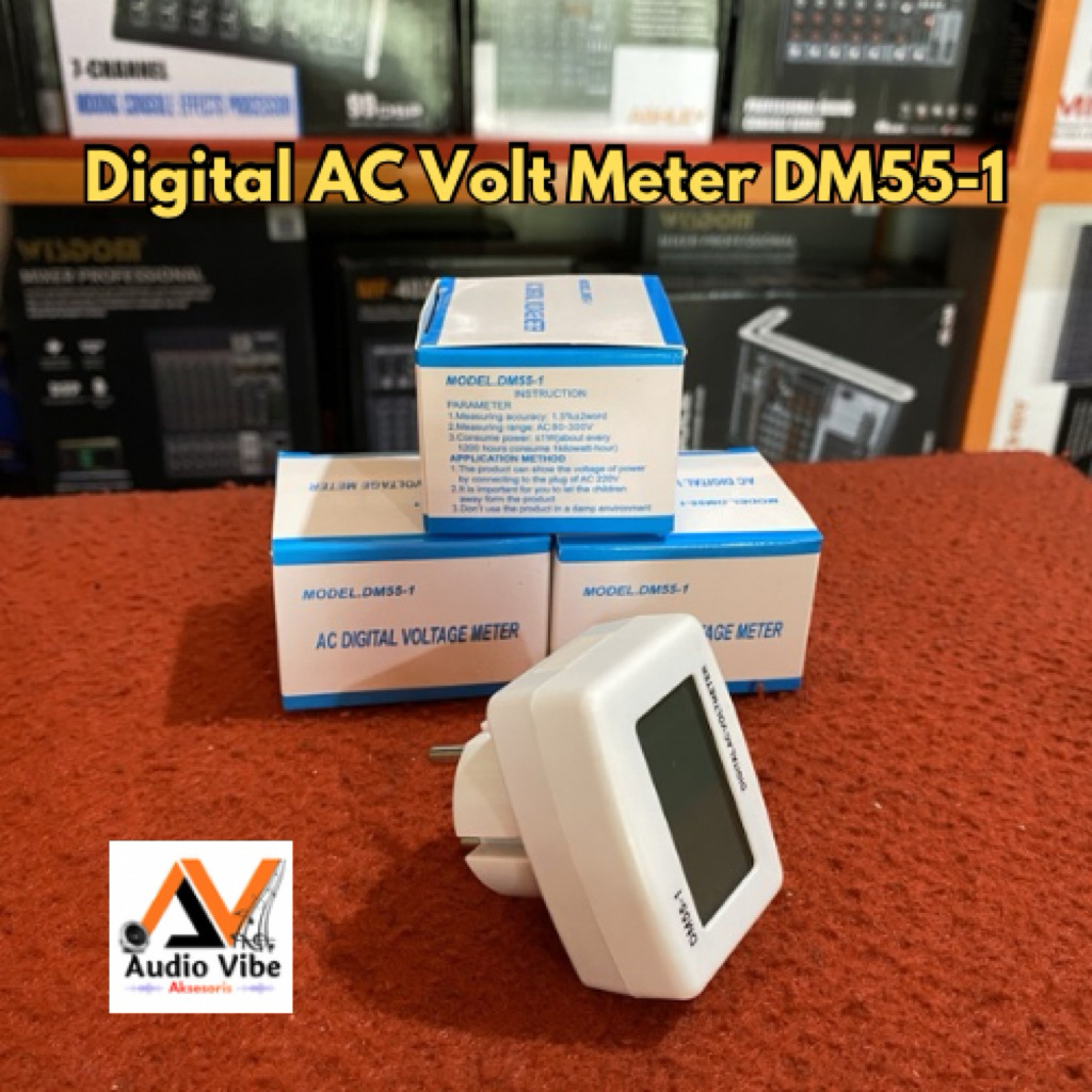 Digital AC VOLTMETER DM55-1 Digital Ac langsung colok voltmeter digital AC DM 55-1