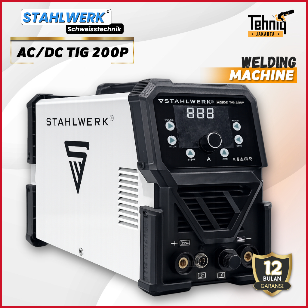 STAHLWERK Welding Machine Mesin Las Argon TIG-200P AC/DC /  Trafo Las Argon Stainless Alumunium STAH